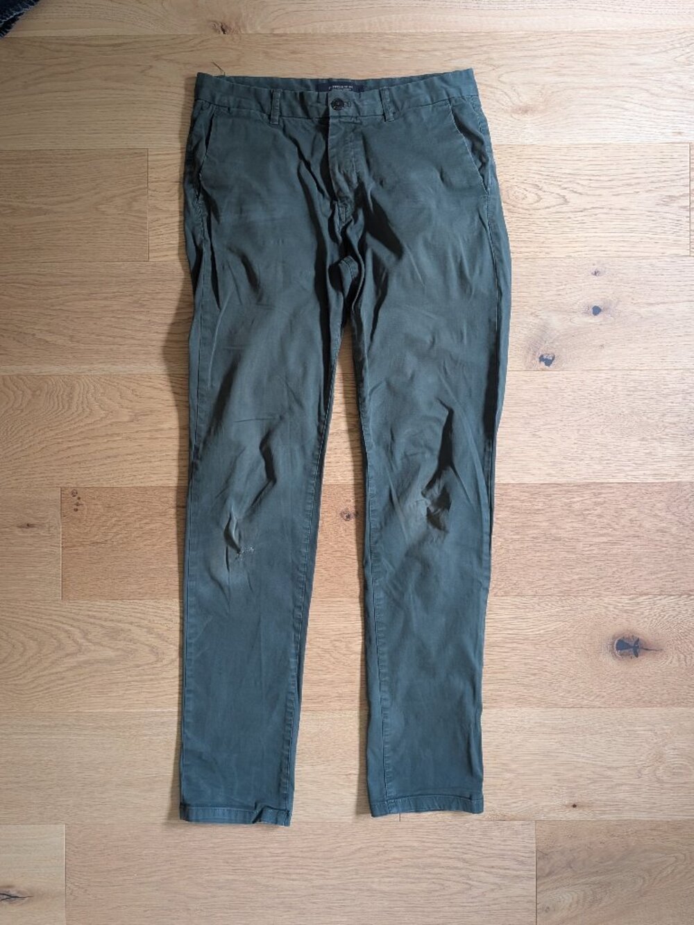 Scotch & Soda Mens Forest Green Chino Pants 30/34